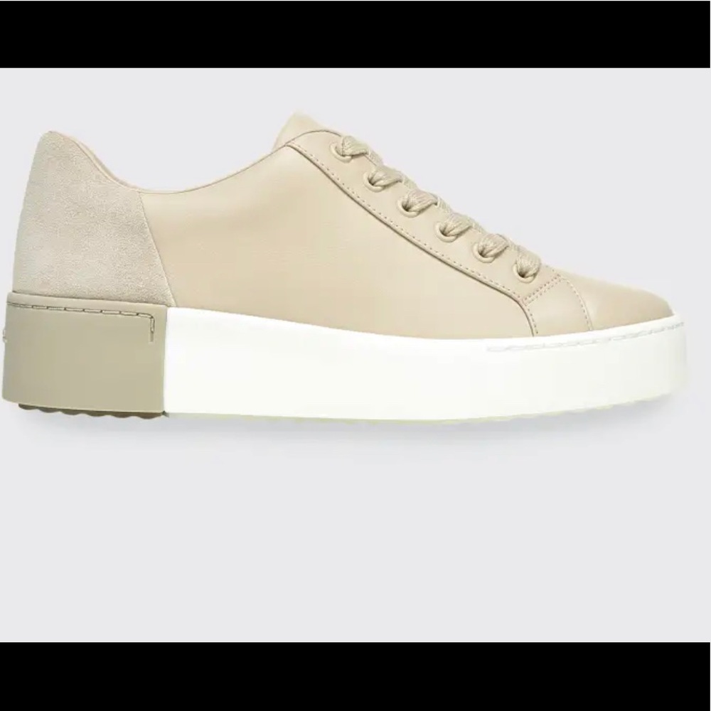 🆕 Vince Bensley Mixed Leather Low-Top Sneakers